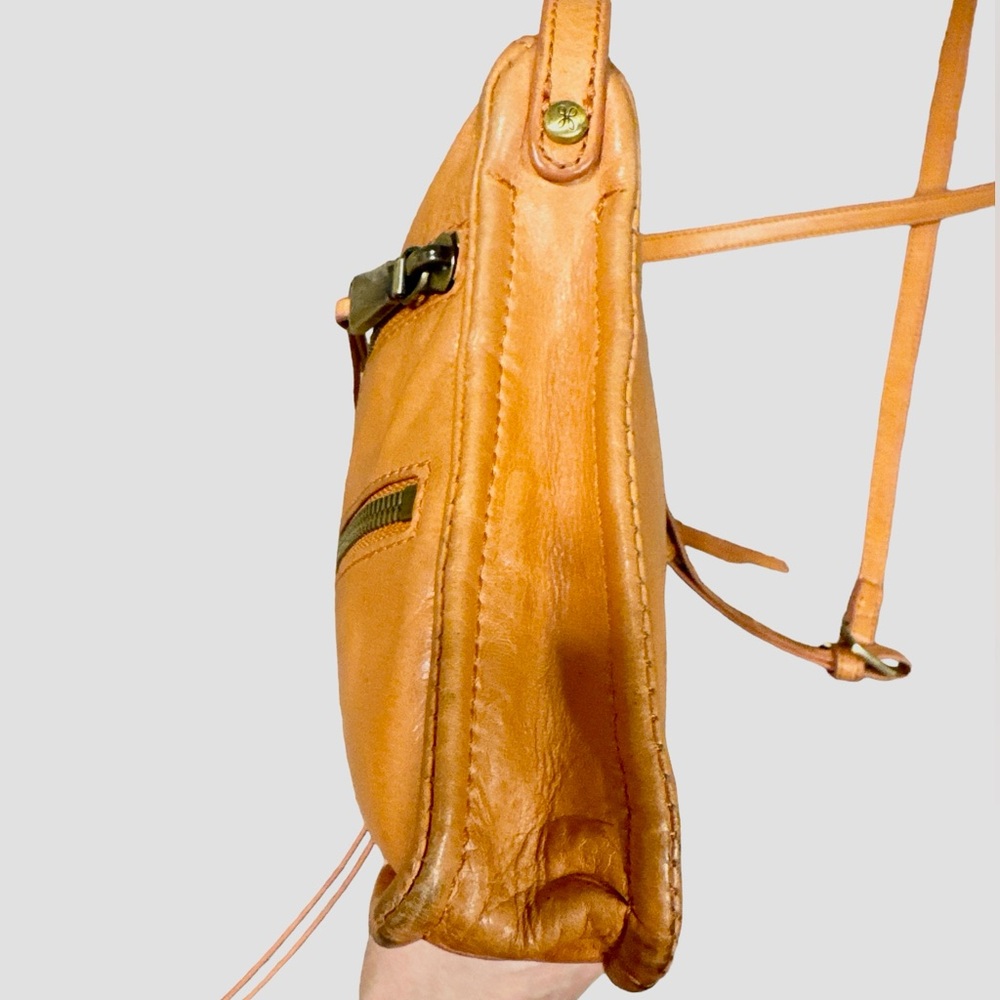 Orange Hobo International Leather Crossbody Bag Small Purse Mission Clay - Picture 8 of 14